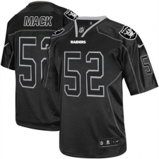 Men's Nike Oakland Raiders #52 Khalil Mack Elite Lights Out Black NFL Jersey