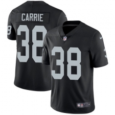 Youth Nike Oakland Raiders #38 T.J. Carrie Elite Black Team Color NFL Jersey