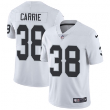 Youth Nike Oakland Raiders #38 T.J. Carrie Elite White NFL Jersey