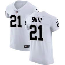Men's Nike Oakland Raiders #21 Sean Smith White Vapor Untouchable Elite Player NFL Jersey