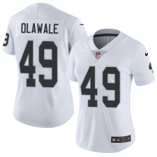 Women's Nike Oakland Raiders #49 Jamize Olawale Elite White NFL Jersey