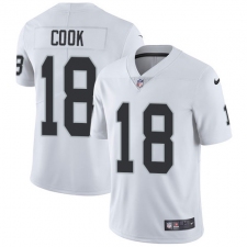 Youth Nike Oakland Raiders #18 Connor Cook Elite White NFL Jersey