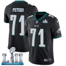 Men's Nike Philadelphia Eagles #71 Jason Peters Black Alternate Vapor Untouchable Limited Player Super Bowl LII NFL Jersey