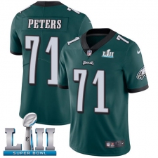 Youth Nike Philadelphia Eagles #71 Jason Peters Midnight Green Team Color Vapor Untouchable Limited Player Super Bowl LII NFL Jersey