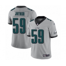 Men's Philadelphia Eagles #59 Seth Joyner Limited Silver Inverted Legend Football Jersey