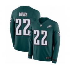 Youth Nike Philadelphia Eagles #22 Sidney Jones Limited Green Therma Long Sleeve NFL Jersey