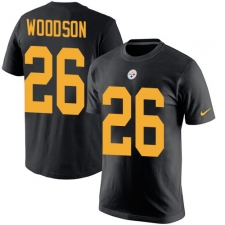 Nike Pittsburgh Steelers #26 Rod Woodson Black Rush Pride Name & Number T-Shirt
