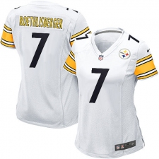 Women's Nike Pittsburgh Steelers #7 Ben Roethlisberger Game White NFL Jersey