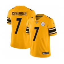 Youth Pittsburgh Steelers #7 Ben Roethlisberger Limited Gold Inverted Legend Football Jersey