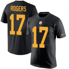 Nike Pittsburgh Steelers #17 Eli Rogers Black Rush Pride Name & Number T-Shirt