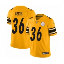 Men's Pittsburgh Steelers #36 Jerome Bettis Limited Gold Inverted Legend Football Jersey