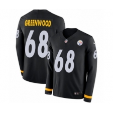 Youth Nike Pittsburgh Steelers #68 L.C. Greenwood Limited Black Therma Long Sleeve NFL Jersey