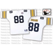 Mitchell And Ness Pittsburgh Steelers #88 Lynn Swann White Authentic Throwback NFL Jersey