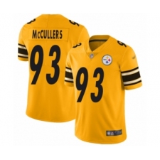 Men's Pittsburgh Steelers #93 Dan McCullers Limited Gold Inverted Legend Football Jersey