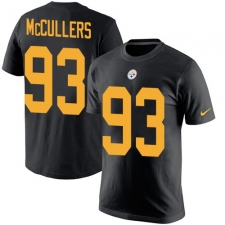 Nike Pittsburgh Steelers #93 Dan McCullers Black Rush Pride Name & Number T-Shirt
