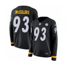 Women's Nike Pittsburgh Steelers #93 Dan McCullers Limited Black Therma Long Sleeve NFL Jersey