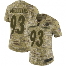 Women's Nike Pittsburgh Steelers #93 Dan McCullers Limited Camo 2018 Salute to Service NFL Jerse