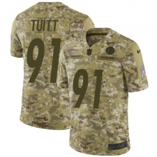 Men's Nike Pittsburgh Steelers #91 Stephon Tuitt Limited Camo 2018 Salute to Service NFL Jersey