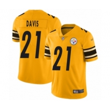 Men's Pittsburgh Steelers #21 Sean Davis Limited Gold Inverted Legend Football Jersey