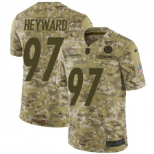 Youth Nike Pittsburgh Steelers #97 Cameron Heyward Limited Camo 2018 Salute to Service NFL Jersey