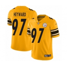 Youth Pittsburgh Steelers #97 Cameron Heyward Limited Gold Inverted Legend Football Jersey