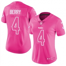 Women's Nike Pittsburgh Steelers #4 Jordan Berry Limited Pink Rush Fashion NFL Jersey