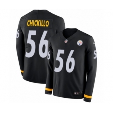 Men's Nike Pittsburgh Steelers #56 Anthony Chickillo Limited Black Therma Long Sleeve NFL Jersey