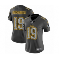 Women's Pittsburgh Steelers #19 JuJu Smith-Schuster Limited Gray Static Fashion Football Jersey
