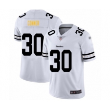 Men's Pittsburgh Steelers #30 James Conner White Team Logo Fashion Limited Player Football Jersey