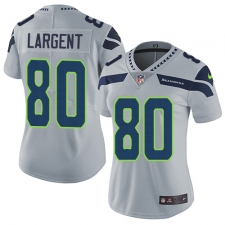 Women's Nike Seattle Seahawks #80 Steve Largent Elite Grey Alternate NFL Jersey
