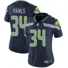 Women's Nike Seattle Seahawks #34 Thomas Rawls Steel Blue Team Color Vapor Untouchable Limited Player NFL Jersey
