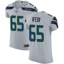 Men's Nike Seattle Seahawks #65 Germain Ifedi Grey Alternate Vapor Untouchable Elite Player NFL Jersey