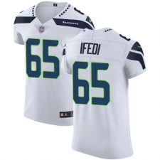 Men's Nike Seattle Seahawks #65 Germain Ifedi White Vapor Untouchable Elite Player NFL Jersey