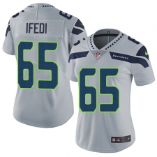 Women's Nike Seattle Seahawks #65 Germain Ifedi Grey Alternate Vapor Untouchable Limited Player NFL Jersey