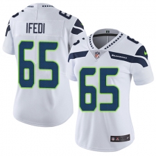 Women's Nike Seattle Seahawks #65 Germain Ifedi White Vapor Untouchable Elite Player NFL Jersey