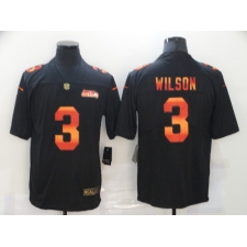 Men's Seattle Seahawks #3 Russell Wilson Black colorful Nike Limited Jersey