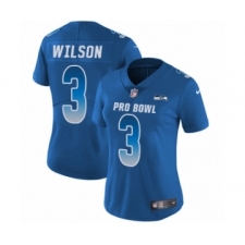 Women's Nike Seattle Seahawks #3 Russell Wilson Limited Royal Blue NFC 2019 Pro Bowl NFL Jersey