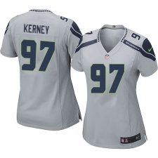 Women's Nike Seattle Seahawks #97 Patrick Kerney Game Grey Alternate NFL Jersey