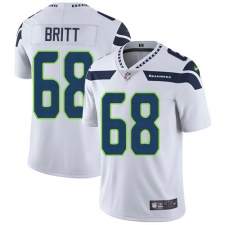 Youth Nike Seattle Seahawks #68 Justin Britt Elite White NFL Jersey