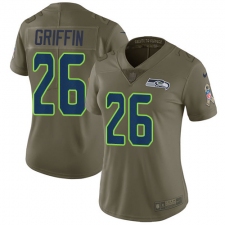 Women's Nike Seattle Seahawks #26 Shaquill Griffin Limited Olive 2017 Salute to Service NFL Jersey