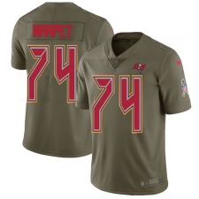 Men's Nike Tampa Bay Buccaneers #74 Ali Marpet Limited Olive 2017 Salute to Service NFL Jersey
