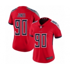 Women's Tennessee Titans #90 DaQuan Jones Limited Red Inverted Legend Football Jersey