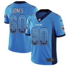 Men's Nike Tennessee Titans #60 Ben Jones Limited Blue Rush Drift Fashion NFL Jersey