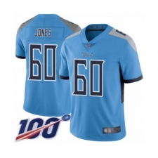 Men's Tennessee Titans #60 Ben Jones Light Blue Alternate Vapor Untouchable Limited Player 100th Season Football Jersey
