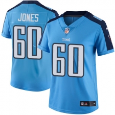 Women's Nike Tennessee Titans #60 Ben Jones Elite Light Blue Team Color NFL Jersey
