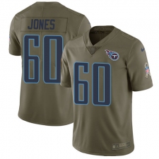 Youth Nike Tennessee Titans #60 Ben Jones Limited Olive 2017 Salute to Service NFL Jersey