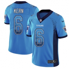 Men's Nike Tennessee Titans #6 Brett Kern Limited Blue Rush Drift Fashion NFL Jersey