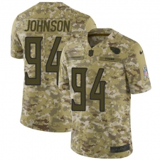 Men's Nike Tennessee Titans #94 Austin Johnson Limited Camo 2018 Salute to Service NFL Jersey