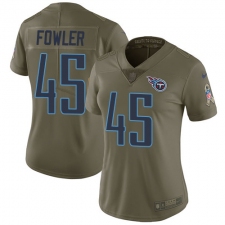 Women's Nike Tennessee Titans #45 Jalston Fowler Limited Olive 2017 Salute to Service NFL Jersey