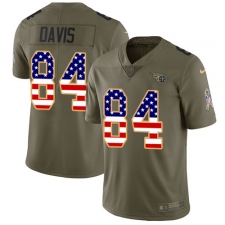 Men's Nike Tennessee Titans #84 Corey Davis Limited Olive/USA Flag 2017 Salute to Service NFL Jersey